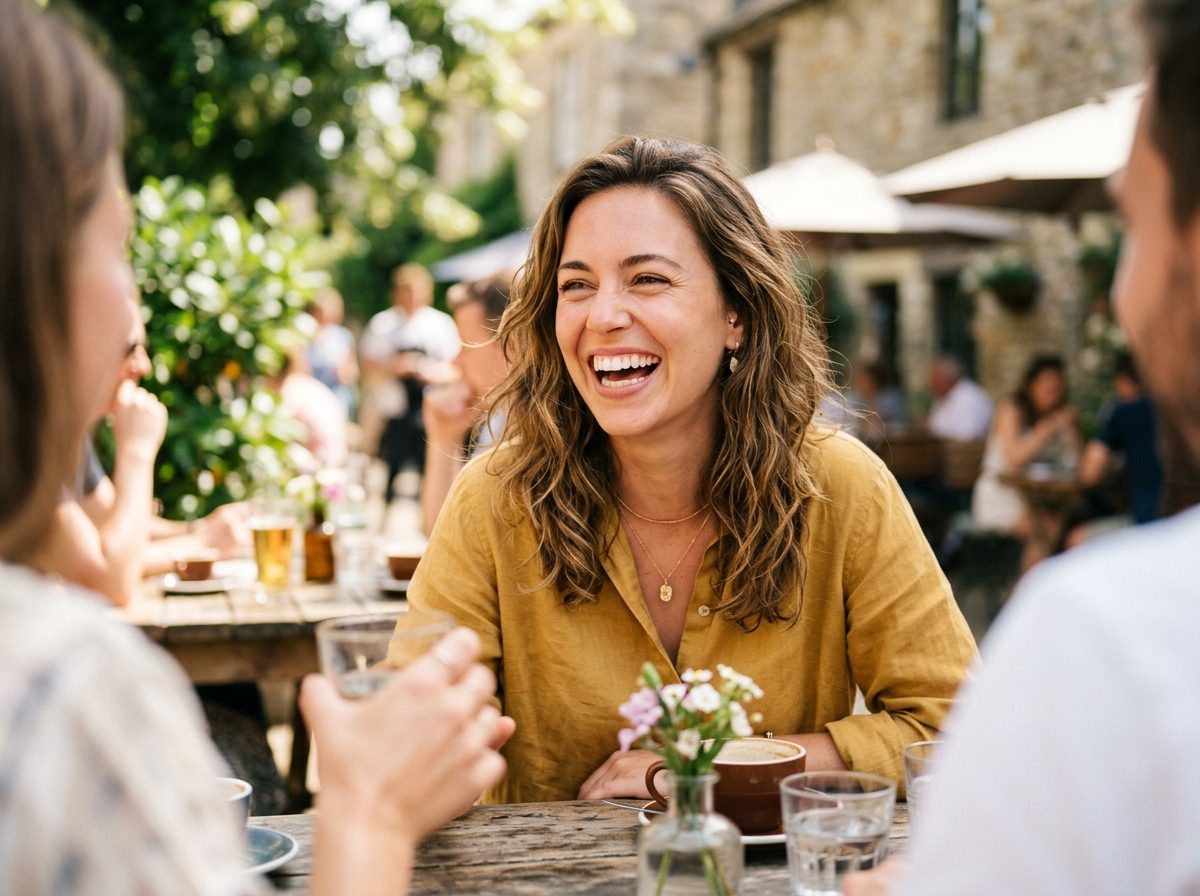 Patient laughing